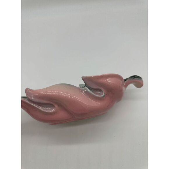 Hull Bowl 76 Ceramic Planter Stoneware 13 x 5.5” Pink & Green Vintage AS IS VTG - Picture 3 of 10